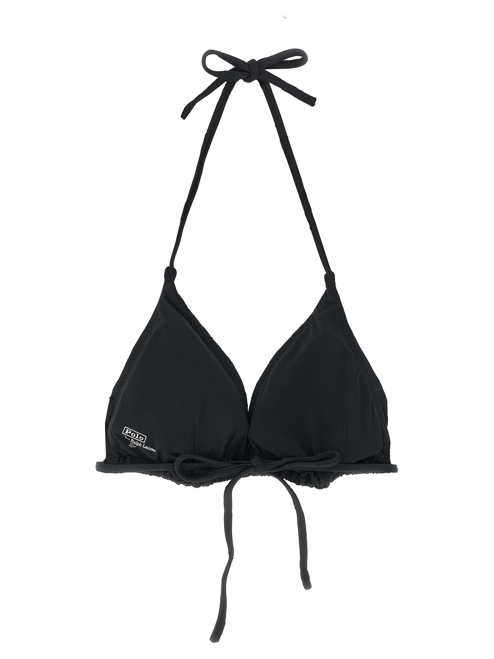Schwarzer Bikini aus recyceltem Polyester