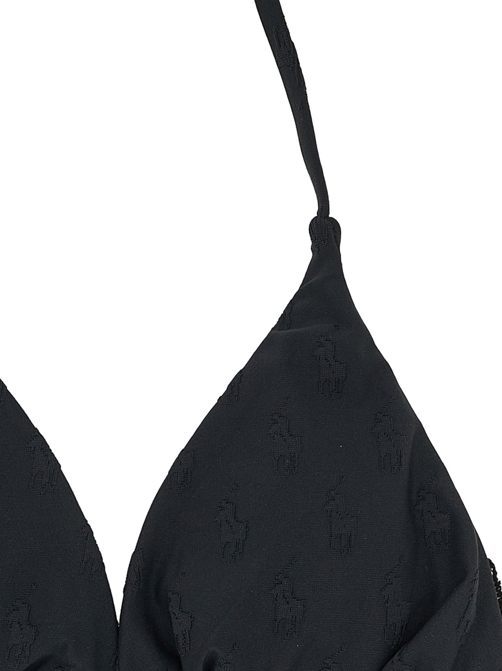 Schwarzer Bikini aus recyceltem Polyester