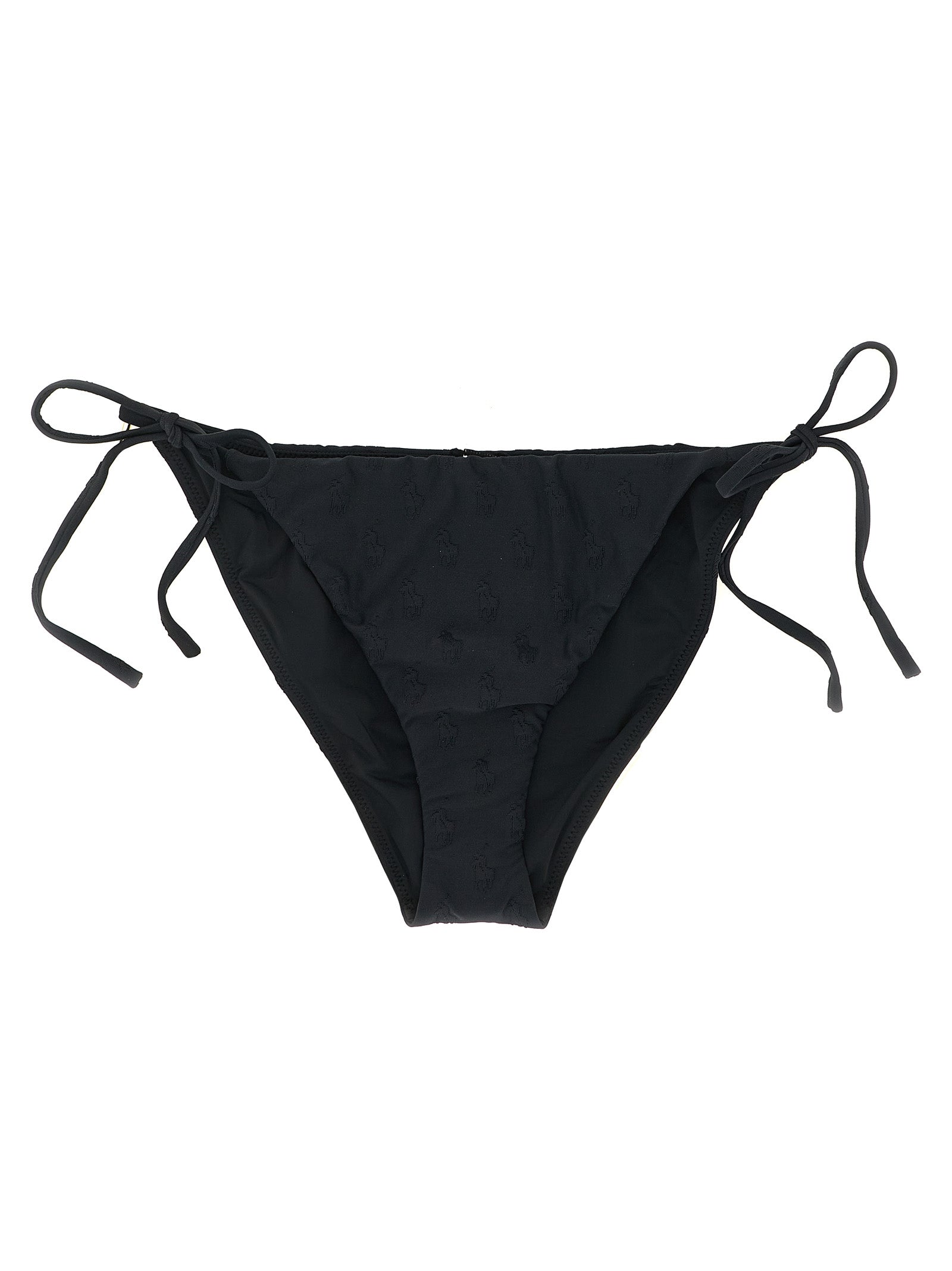 Schwarzer Bikini aus recyceltem Polyester