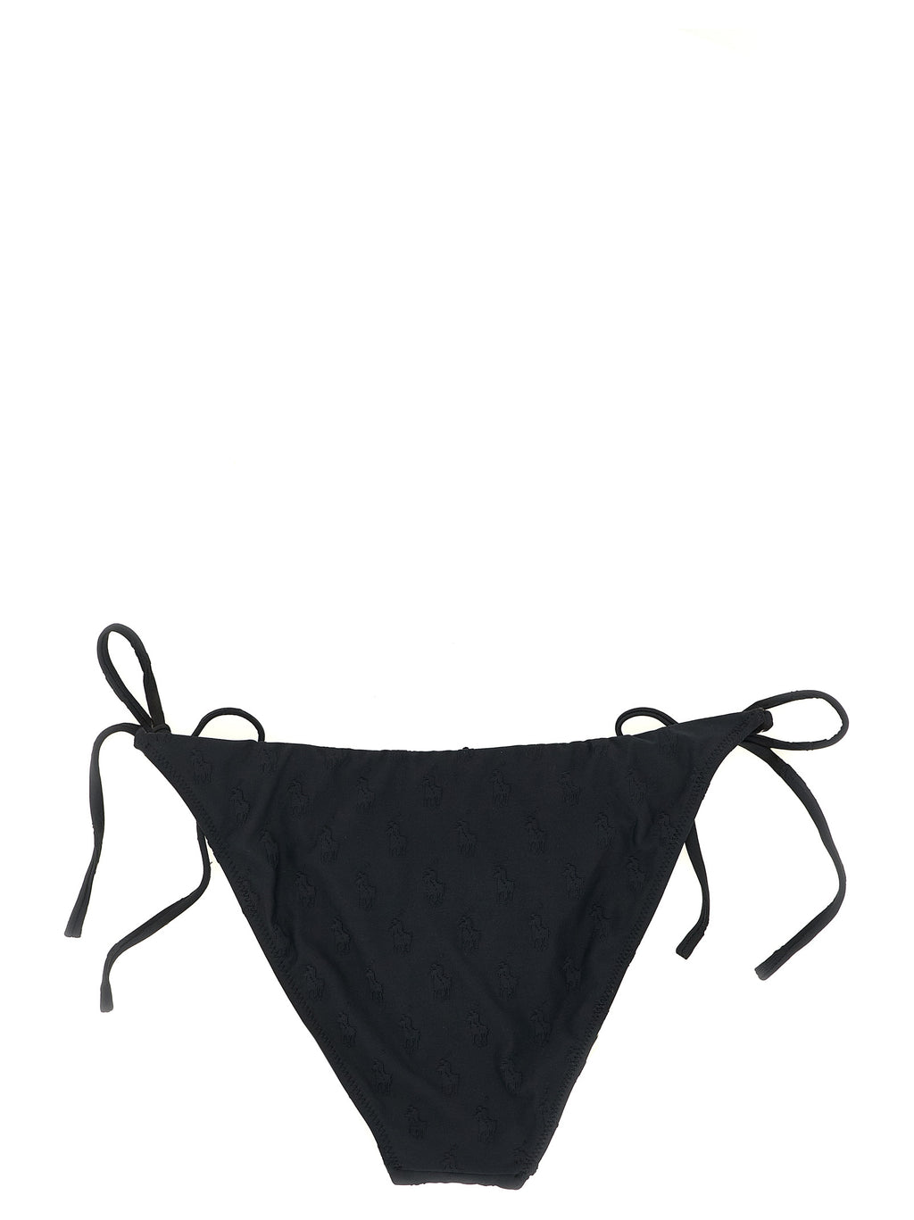 Schwarzer Bikini aus recyceltem Polyester