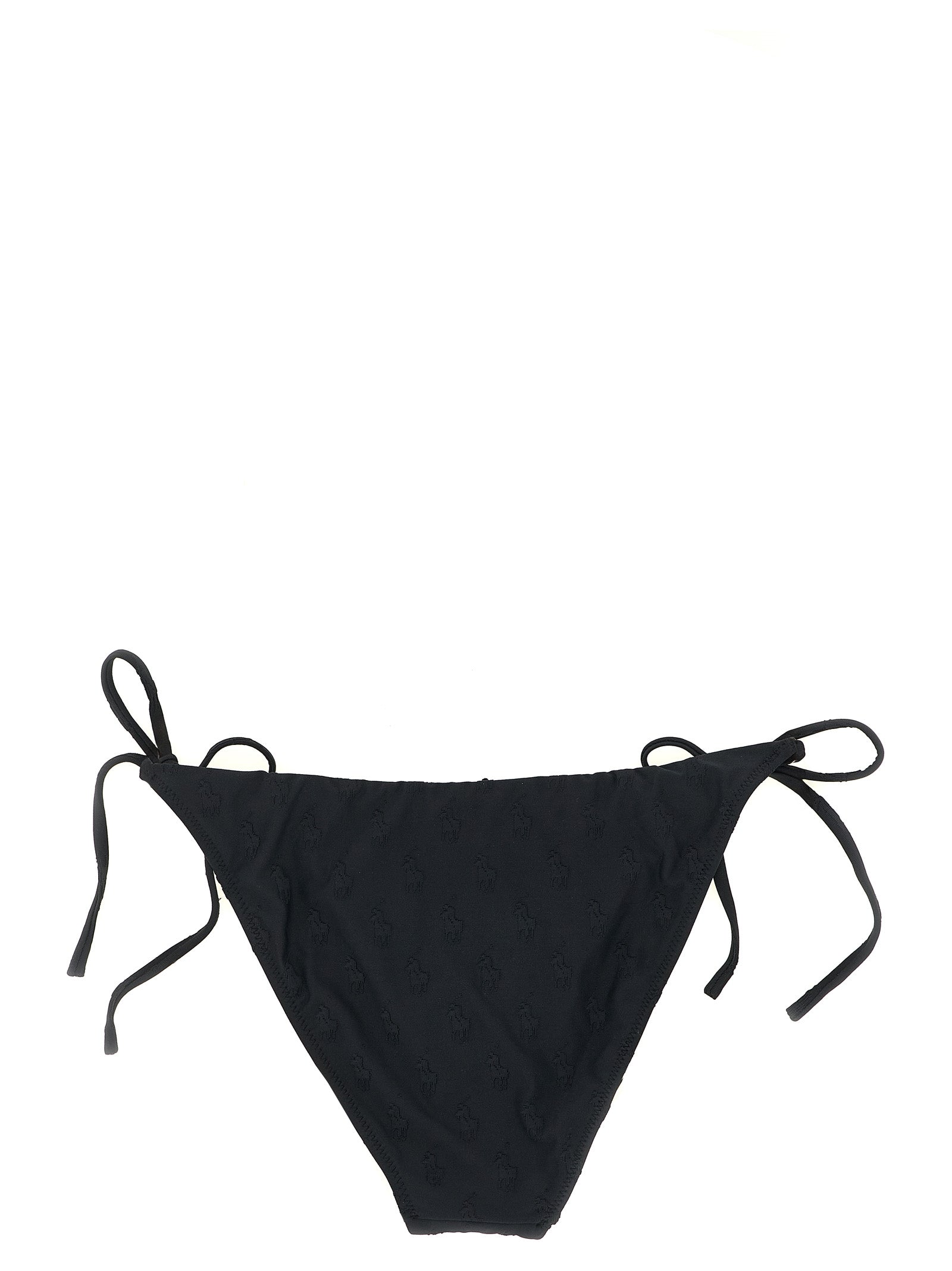 Schwarzer Bikini aus recyceltem Polyester