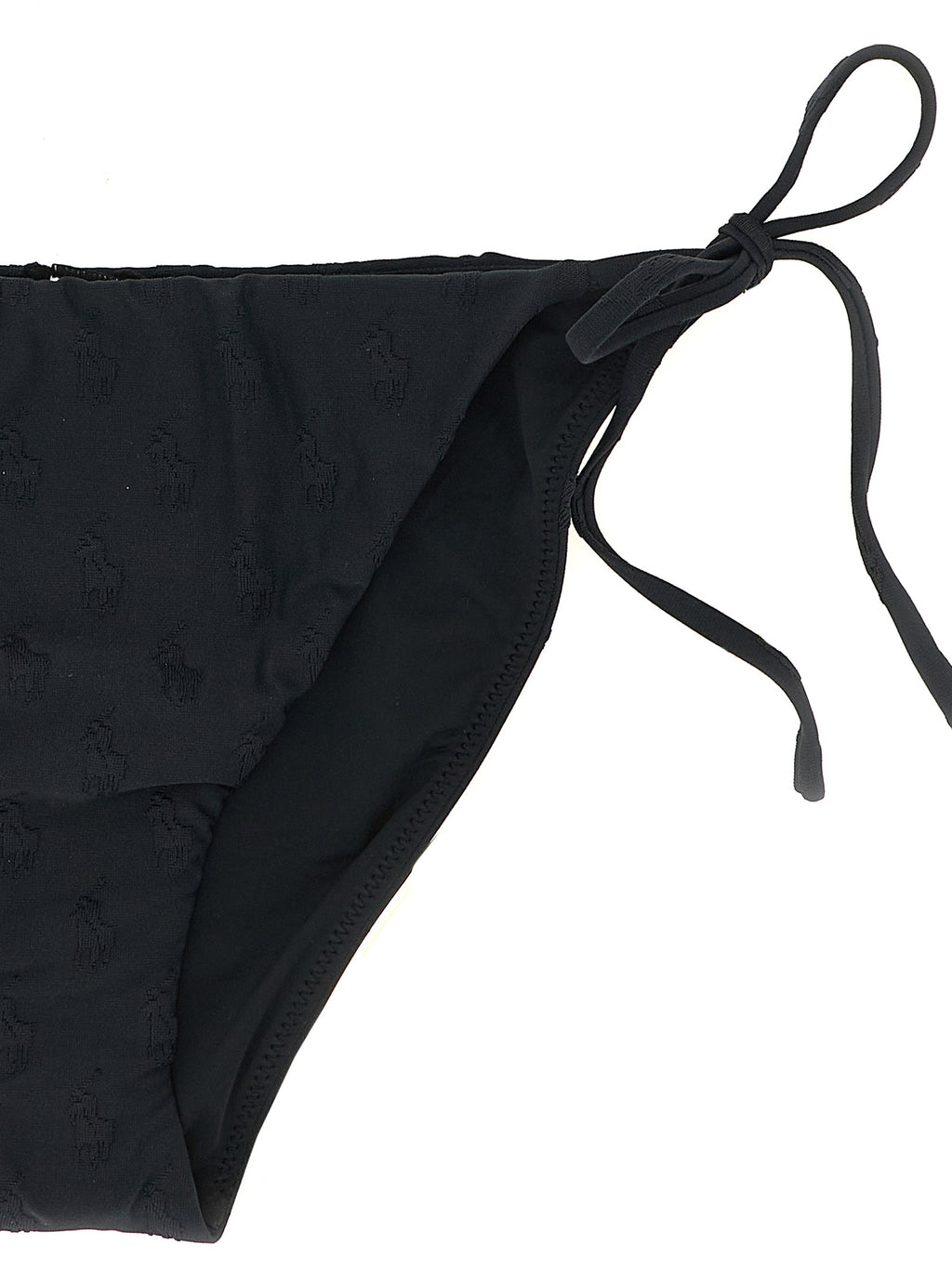 Schwarzer Bikini aus recyceltem Polyester