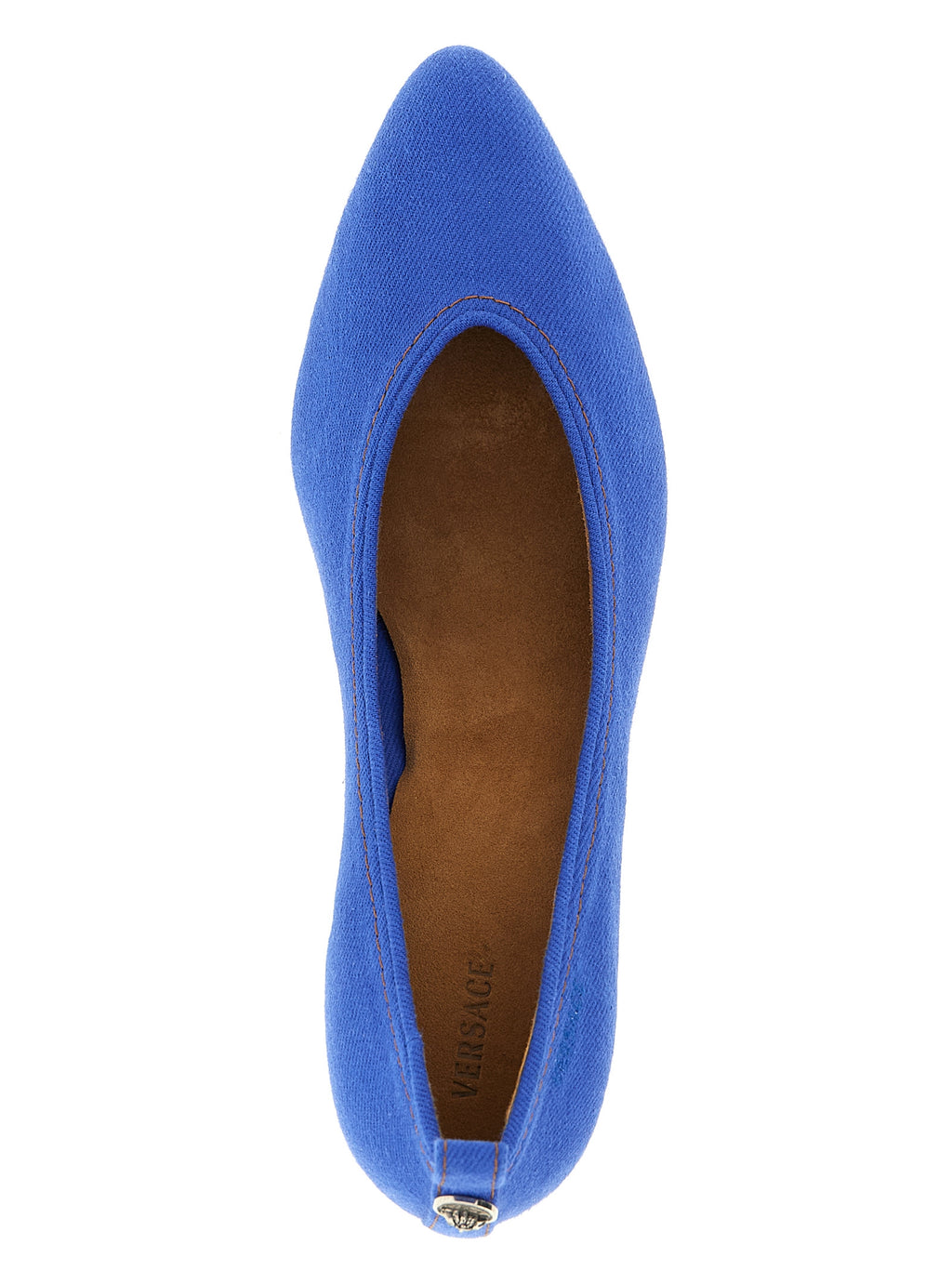 Blaue Pumps aus Baumwolle mit mittlerem Absatz