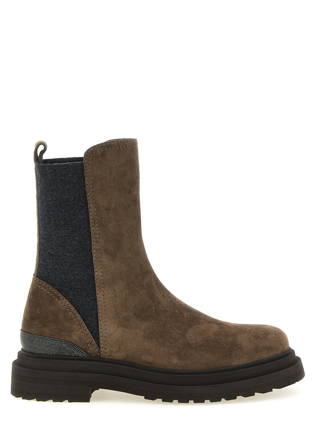Ankle Boots aus braunem Kalbsleder