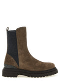 Ankle Boots aus braunem Kalbsleder