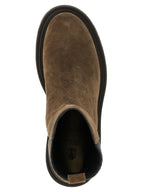 Ankle Boots aus braunem Kalbsleder