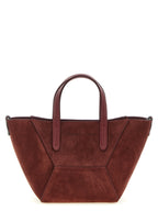 Handtasche aus bordeauxrotem Kalbsleder