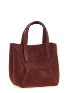 Handtasche aus bordeauxrotem Kalbsleder