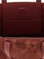 Handtasche aus bordeauxrotem Kalbsleder