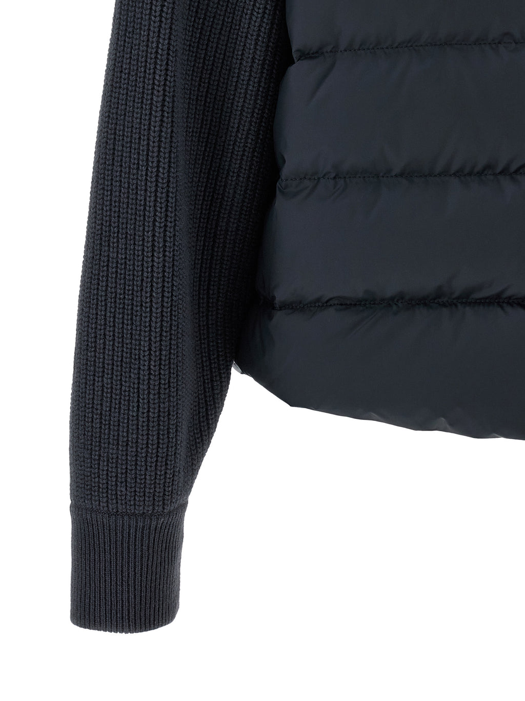 Blaue Polyester-Jacke in voller Länge