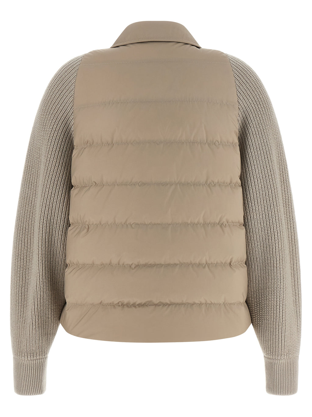 Beige Polyester Shell Jacke