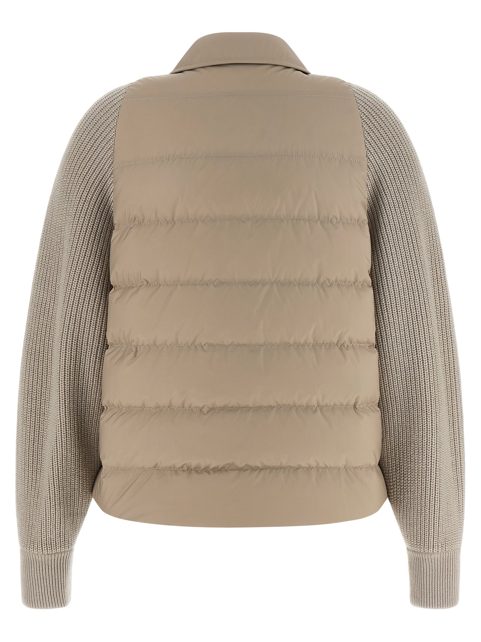 Beige Polyester Shell Jacke