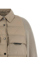 Beige Polyester Shell Jacke