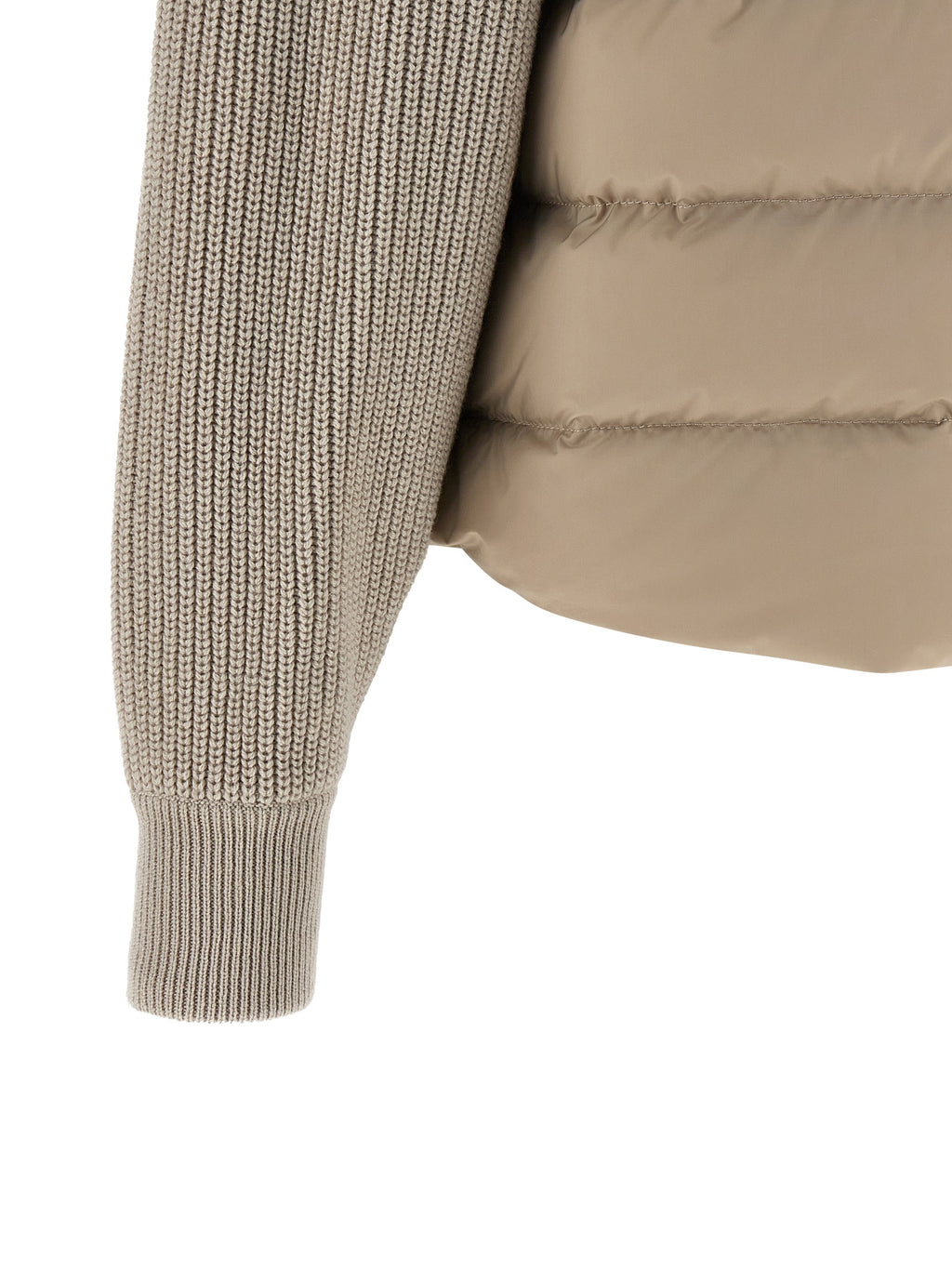 Beige Polyester Shell Jacke