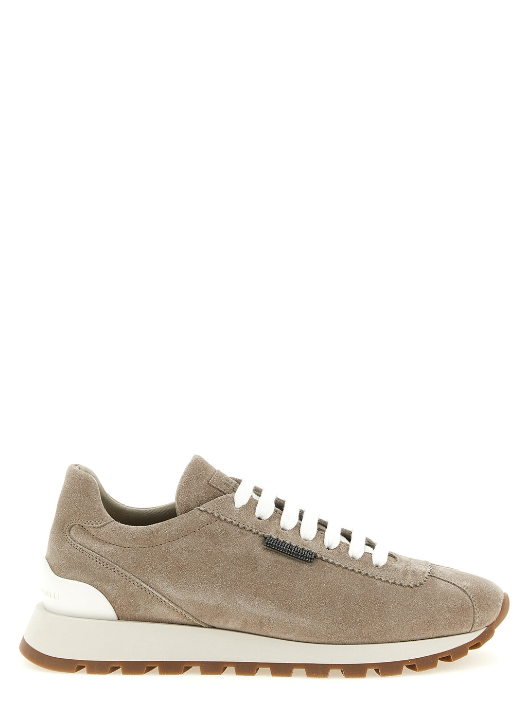 Beige Kalbsleder Sneaker