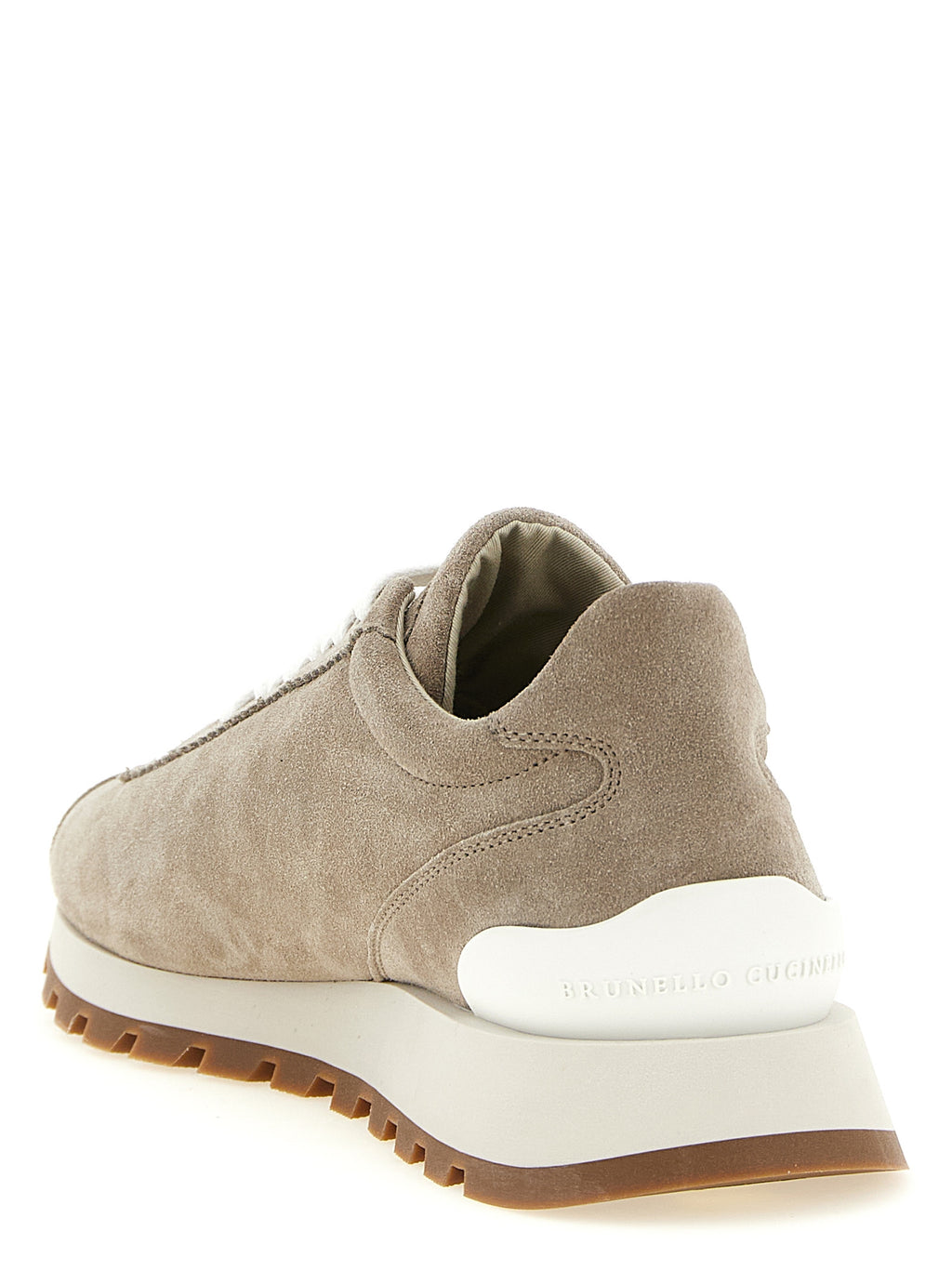 Beige Kalbsleder Sneaker