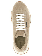 Beige Kalbsleder Sneaker
