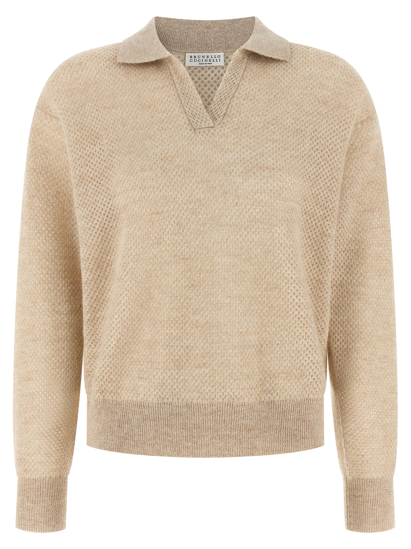 Gold Wool Polo Shirt