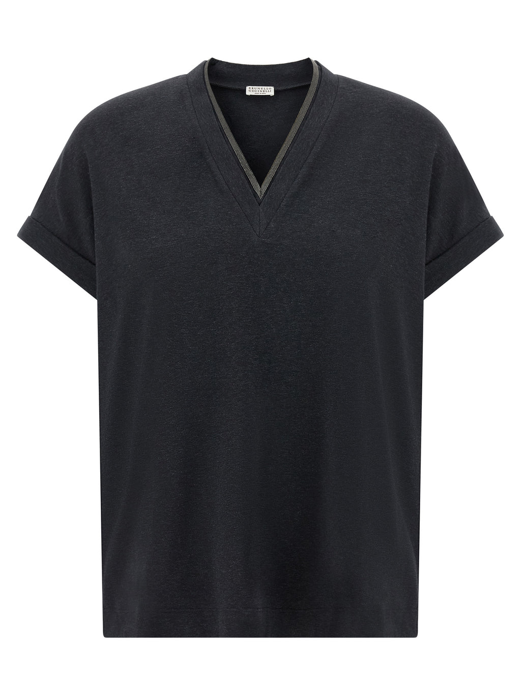 Graues Baumwoll-T-Shirt