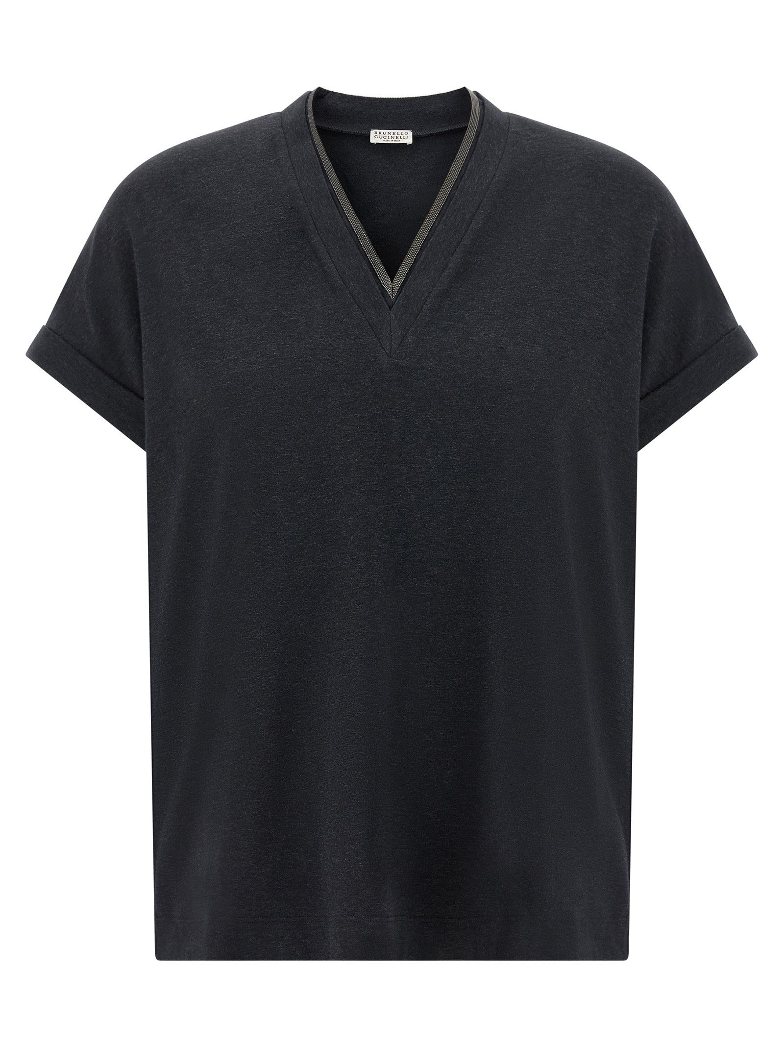 Graues Baumwoll-T-Shirt
