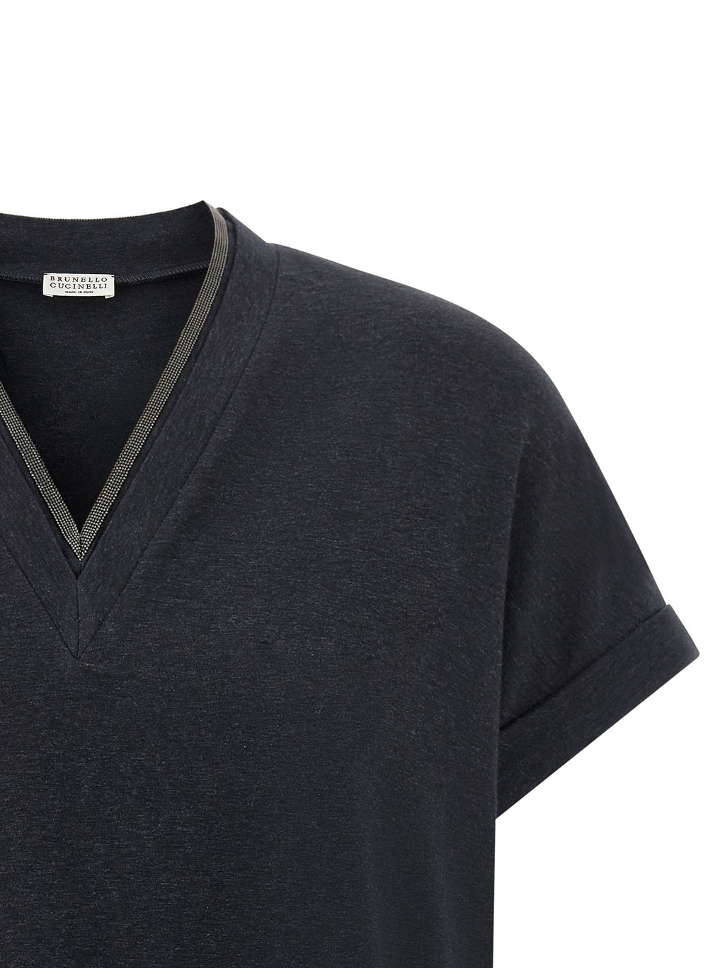 Graues Baumwoll-T-Shirt
