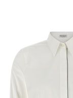 Weiße Baumwollbluse