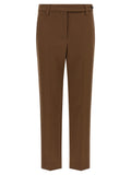 Braune Baumwoll-Cropped-Hose