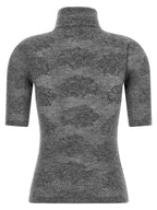 Grauer Seiden-Cardigan