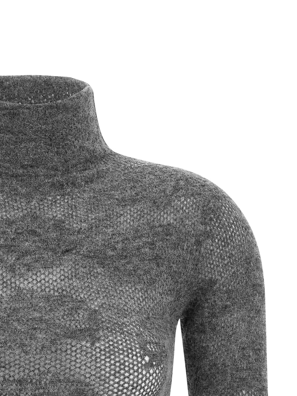 Grauer Seiden-Cardigan