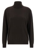 Brauner Kaschmir-Strickjacke