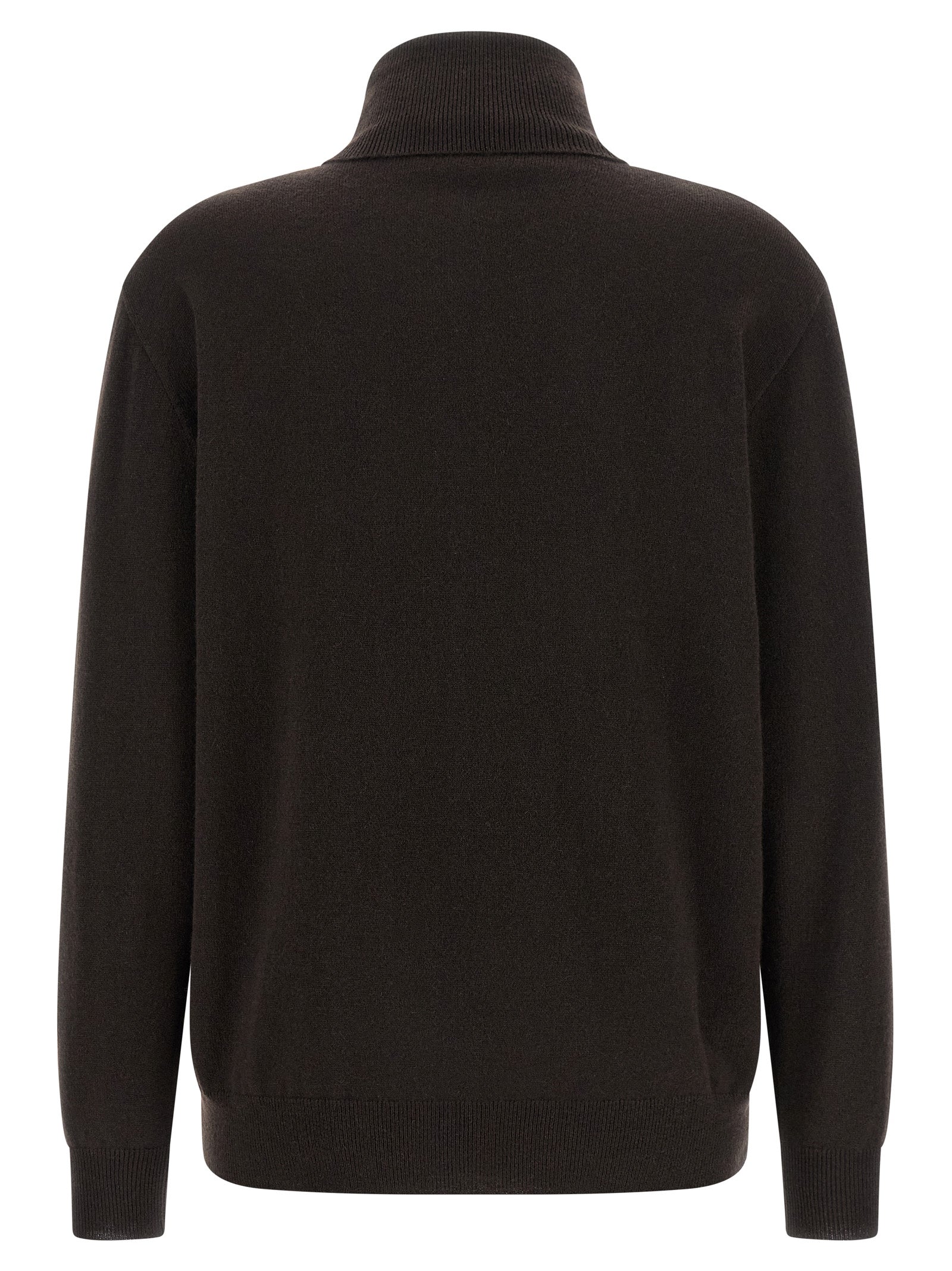Brauner Kaschmir-Strickjacke