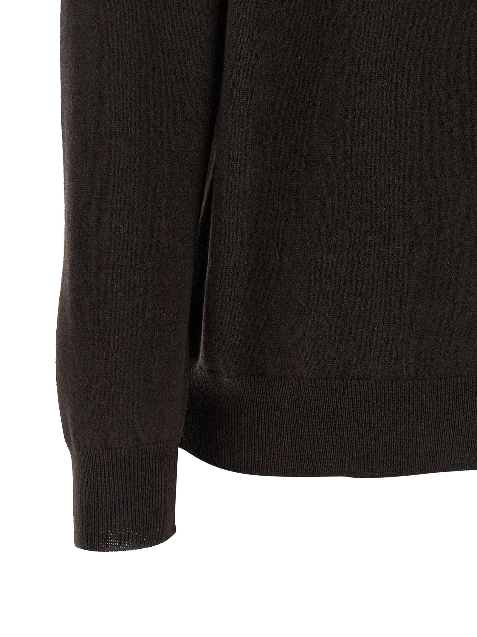 Brauner Kaschmir-Strickjacke
