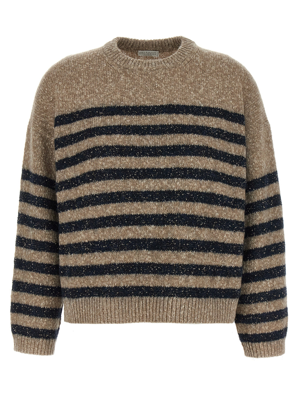 Mehrfarbige Wollstrickjacke