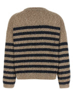 Mehrfarbige Wollstrickjacke