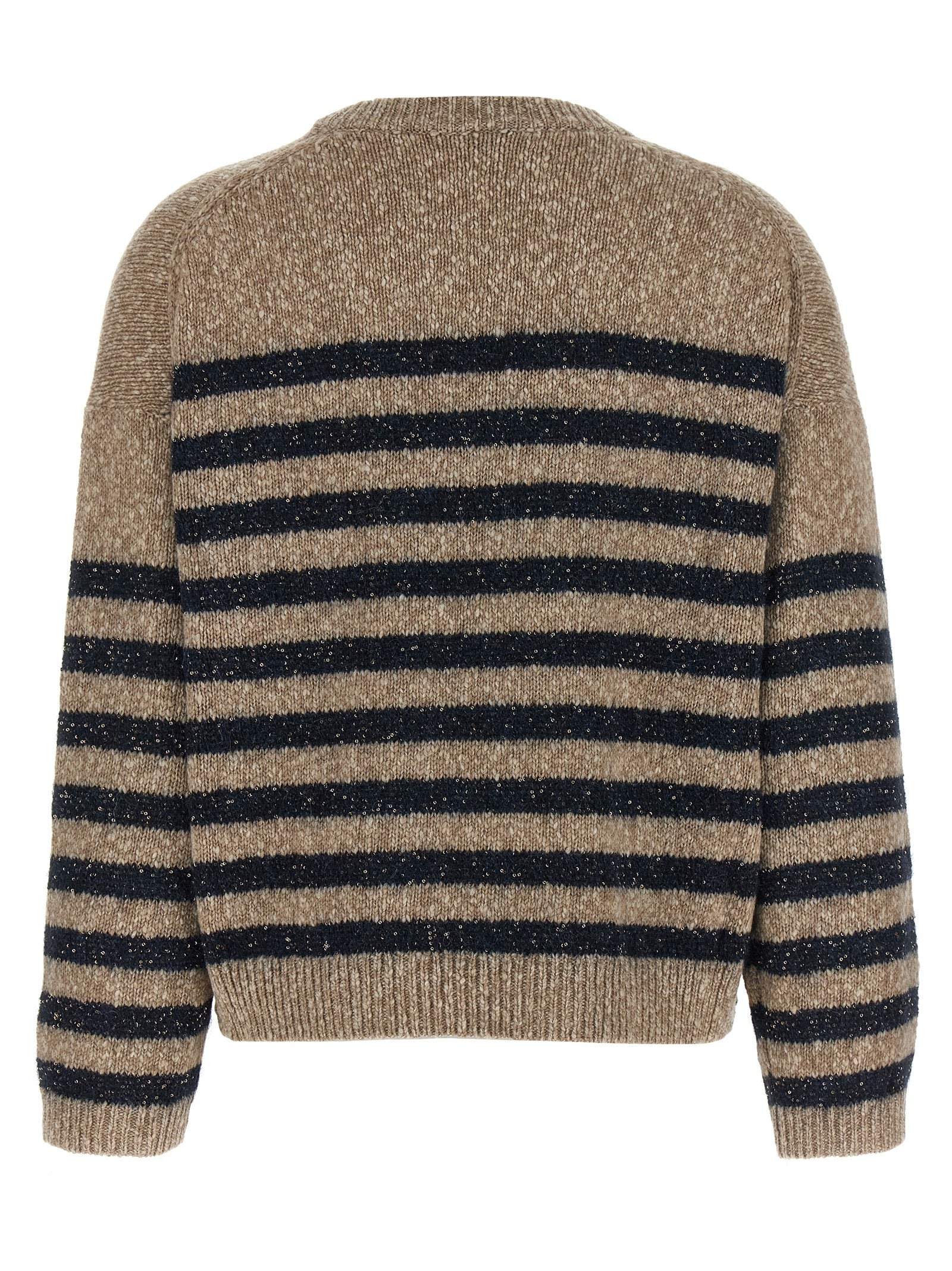 Mehrfarbige Wollstrickjacke