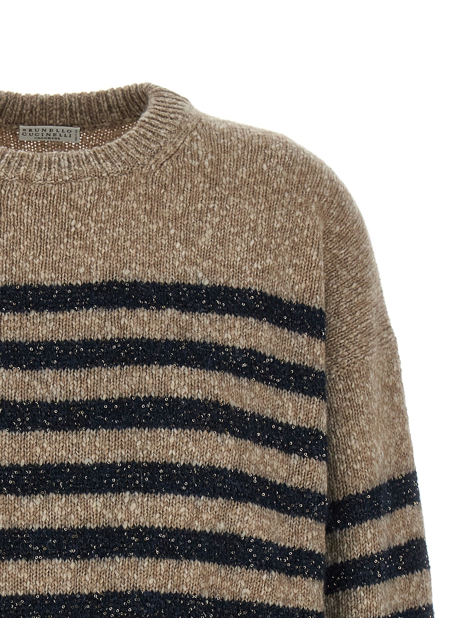 Mehrfarbige Wollstrickjacke