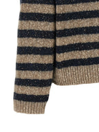 Mehrfarbige Wollstrickjacke