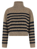 Mehrfarbige Wollstrickjacke