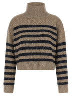 Mehrfarbige Wollstrickjacke