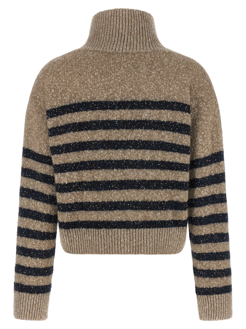 Mehrfarbige Wollstrickjacke
