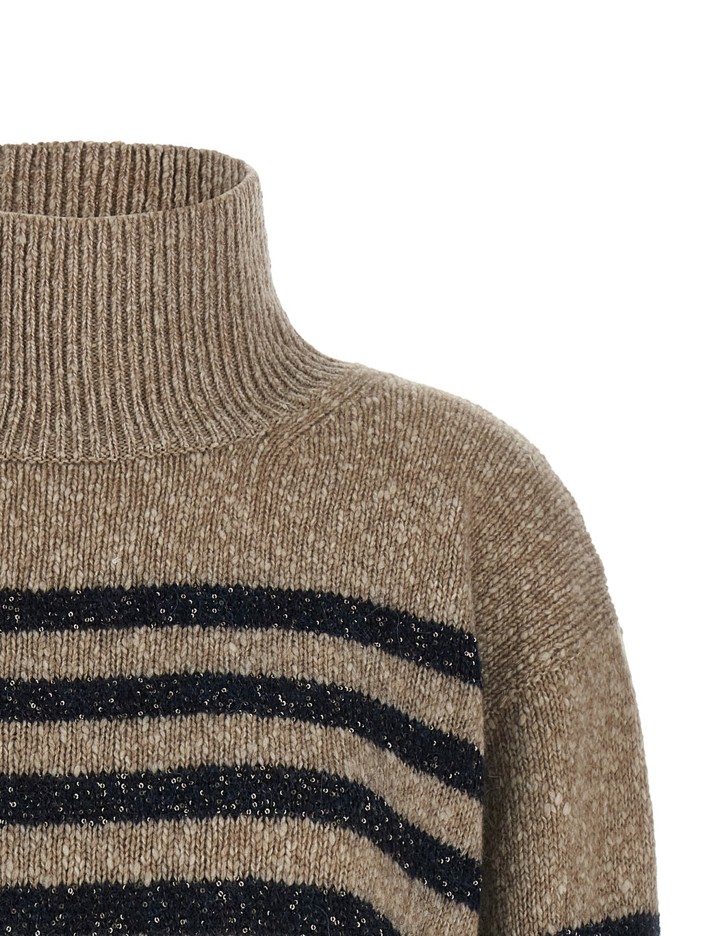 Mehrfarbige Wollstrickjacke