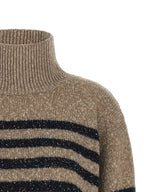 Mehrfarbige Wollstrickjacke