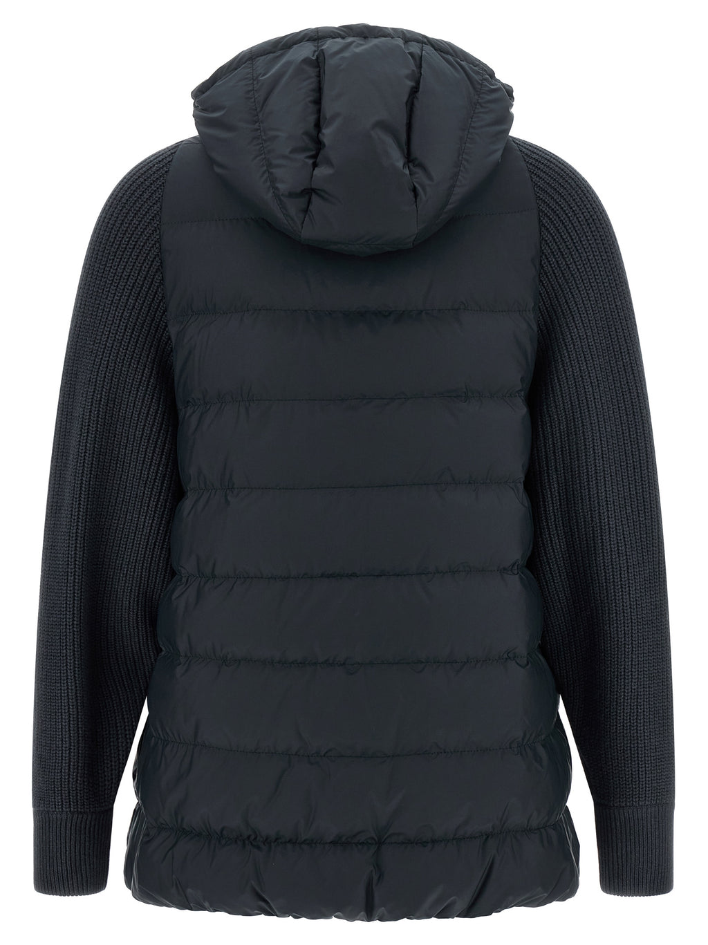 Blaue Polyester-Jacke in voller Länge