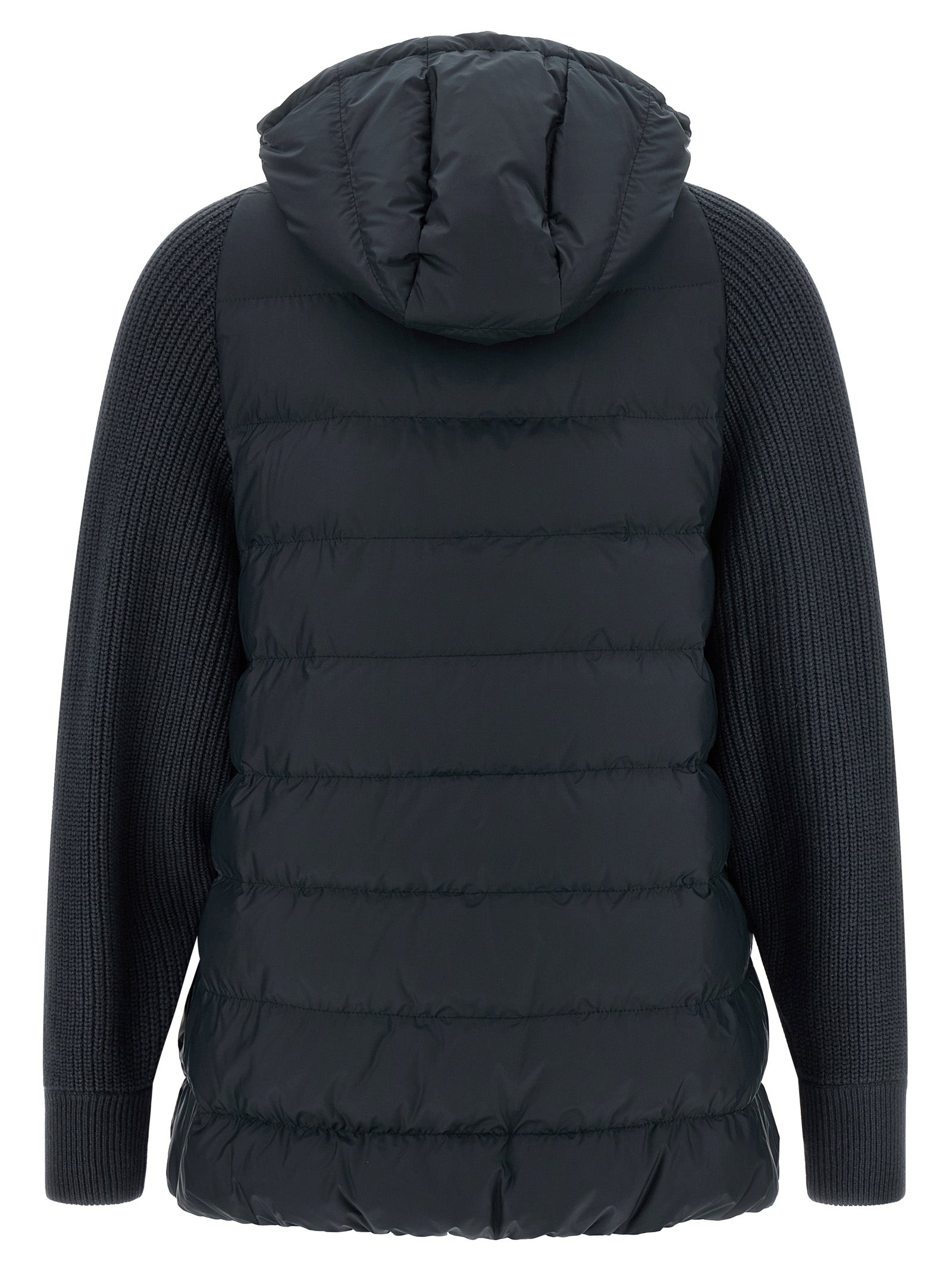 Blaue Polyester-Jacke in voller Länge