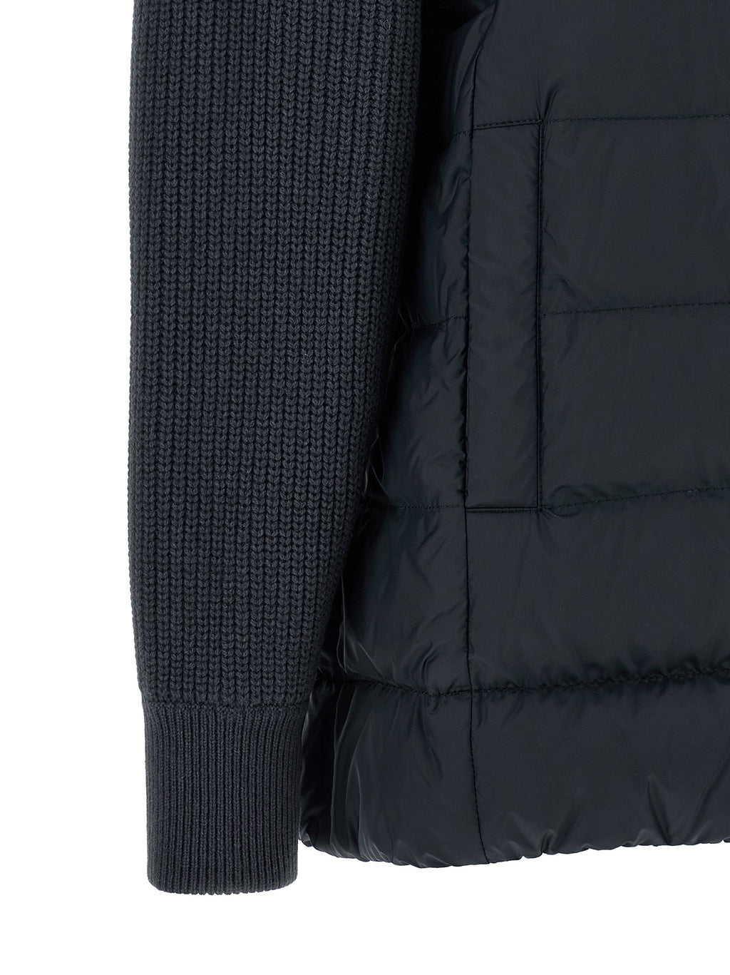 Blaue Polyester-Jacke in voller Länge