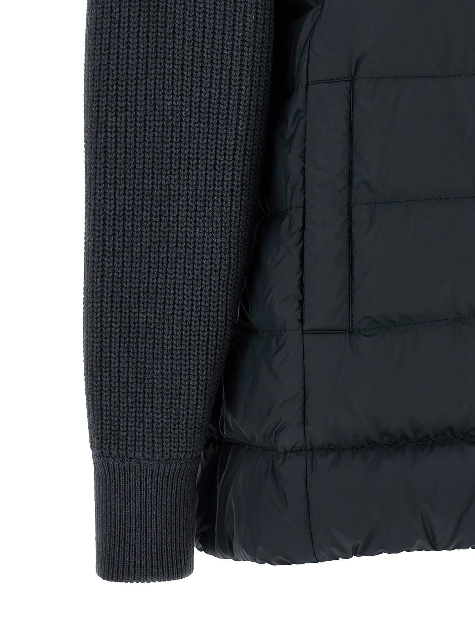 Blaue Polyester-Jacke in voller Länge