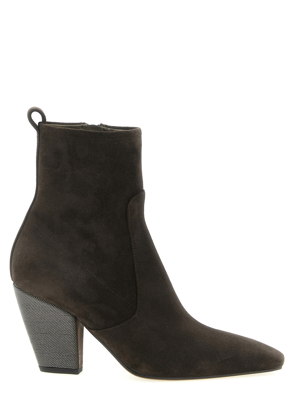 Ankle Boots aus braunem Kalbsleder