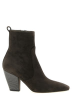 Ankle Boots aus braunem Kalbsleder