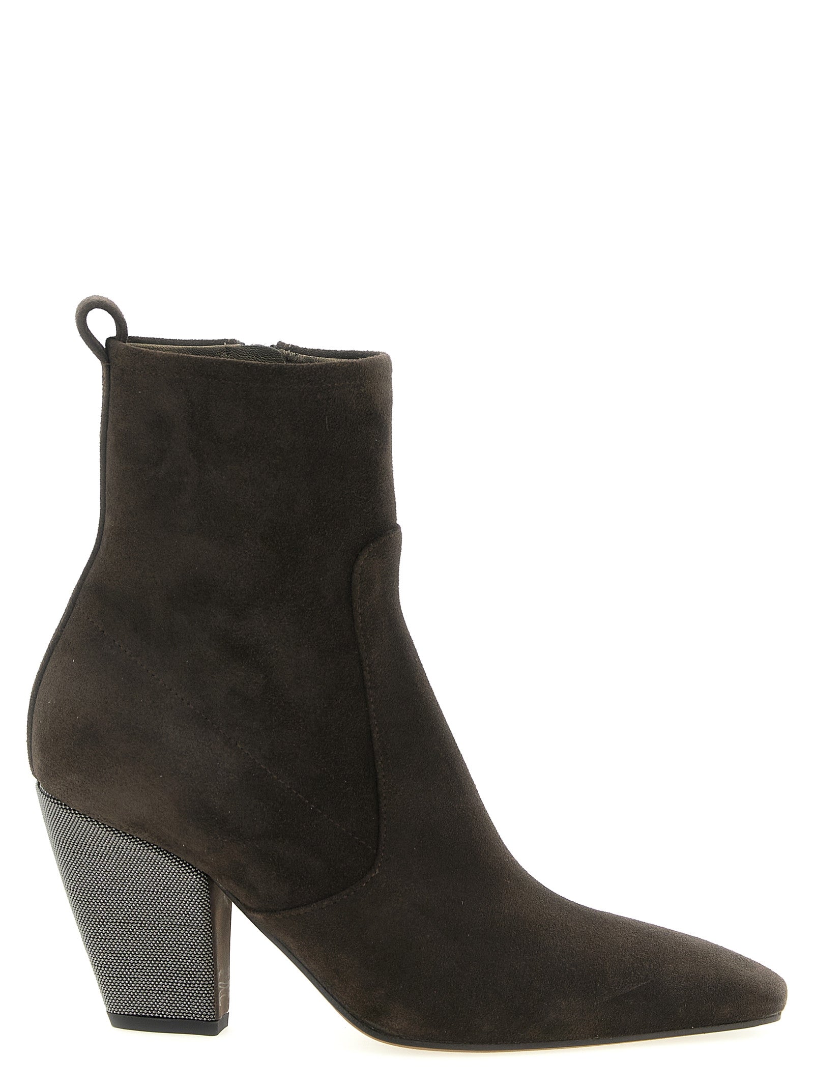 Ankle Boots aus braunem Kalbsleder