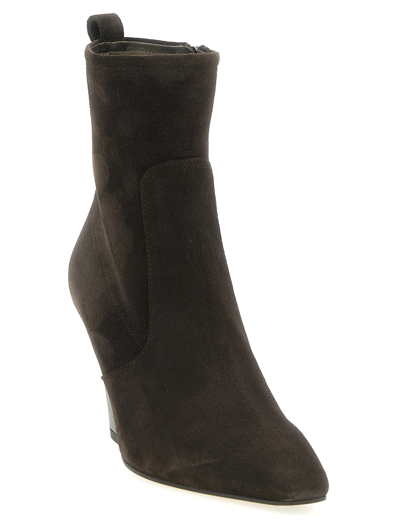 Ankle Boots aus braunem Kalbsleder